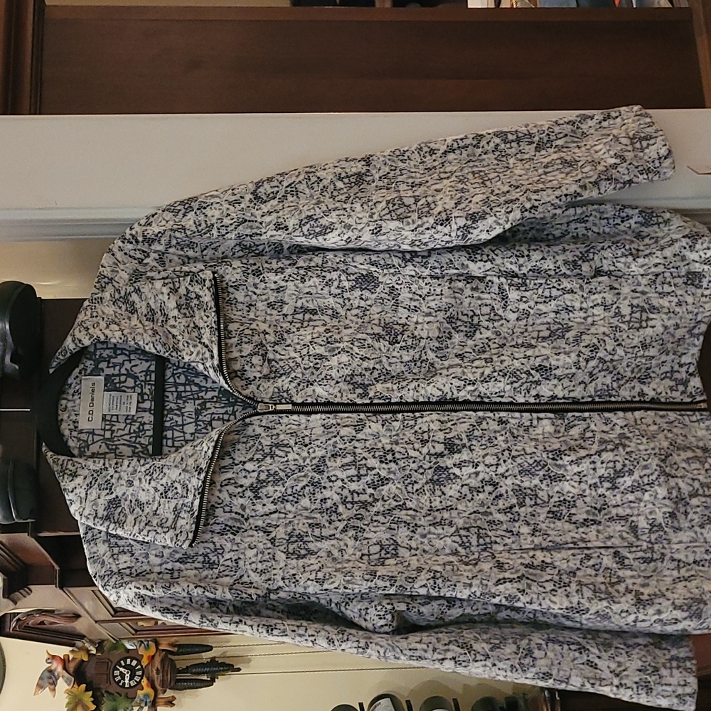 CD Daniels Zip lace pattern Jacket
